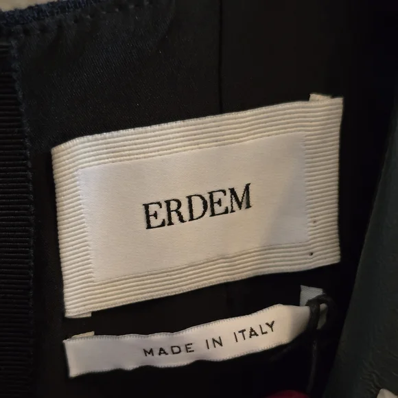 NWT ERDEM Hudson Navy Sleeveless Crystal Embellished Midi Dress, Sz 6 - Picture 7 of 11